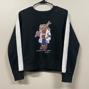 Y2K Polo Ralph Lauren Polo Bear Ski Snow Rare Crewneck Women’s Size Small/Petite